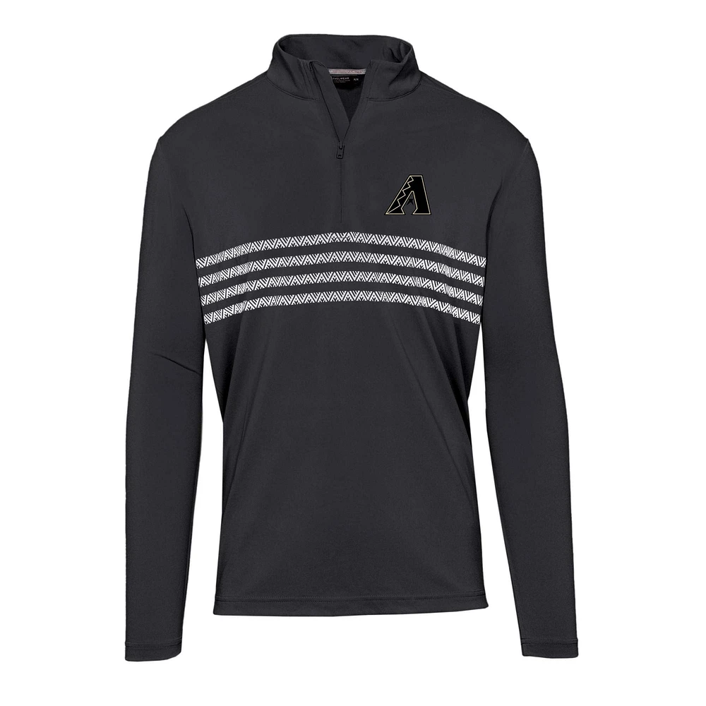Men's Levelwear Black Arizona Diamondbacks City Connect Asher Insignia Core Quarter-Zip Pullover Top