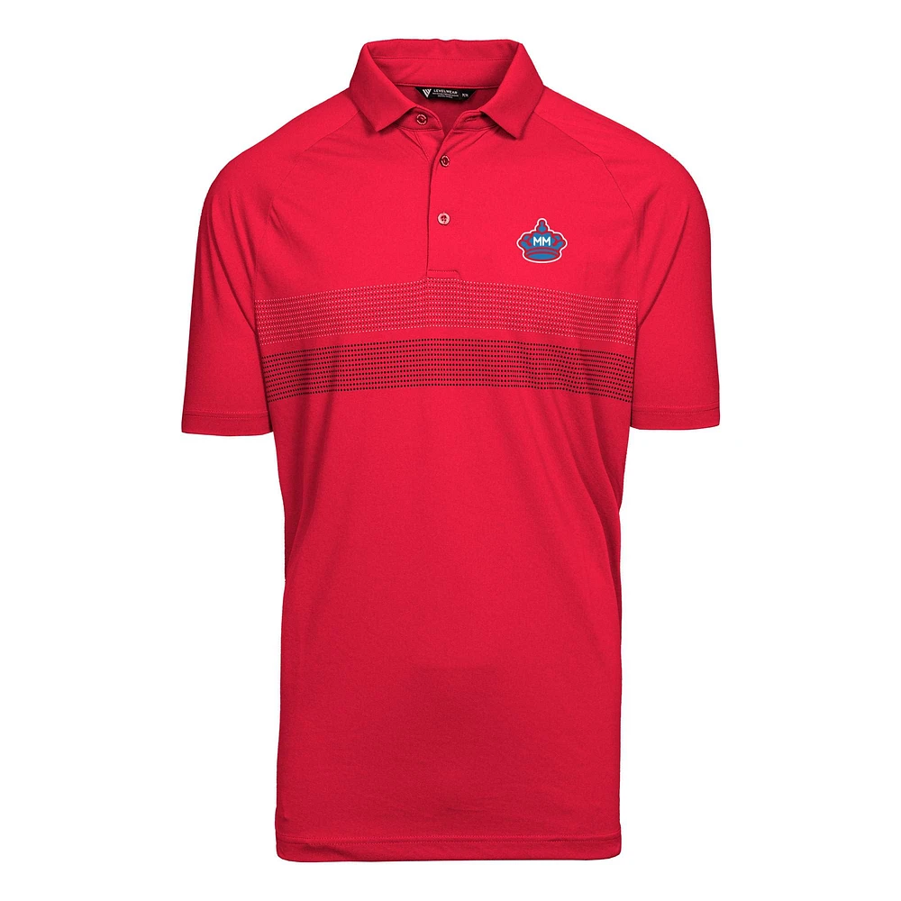 Men's Levelwear Red Miami Marlins City Connect Mason Insignia Core Polo