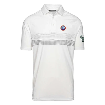 Men's Levelwear White Colorado Rockies City Connect Mason Insignia Core Polo