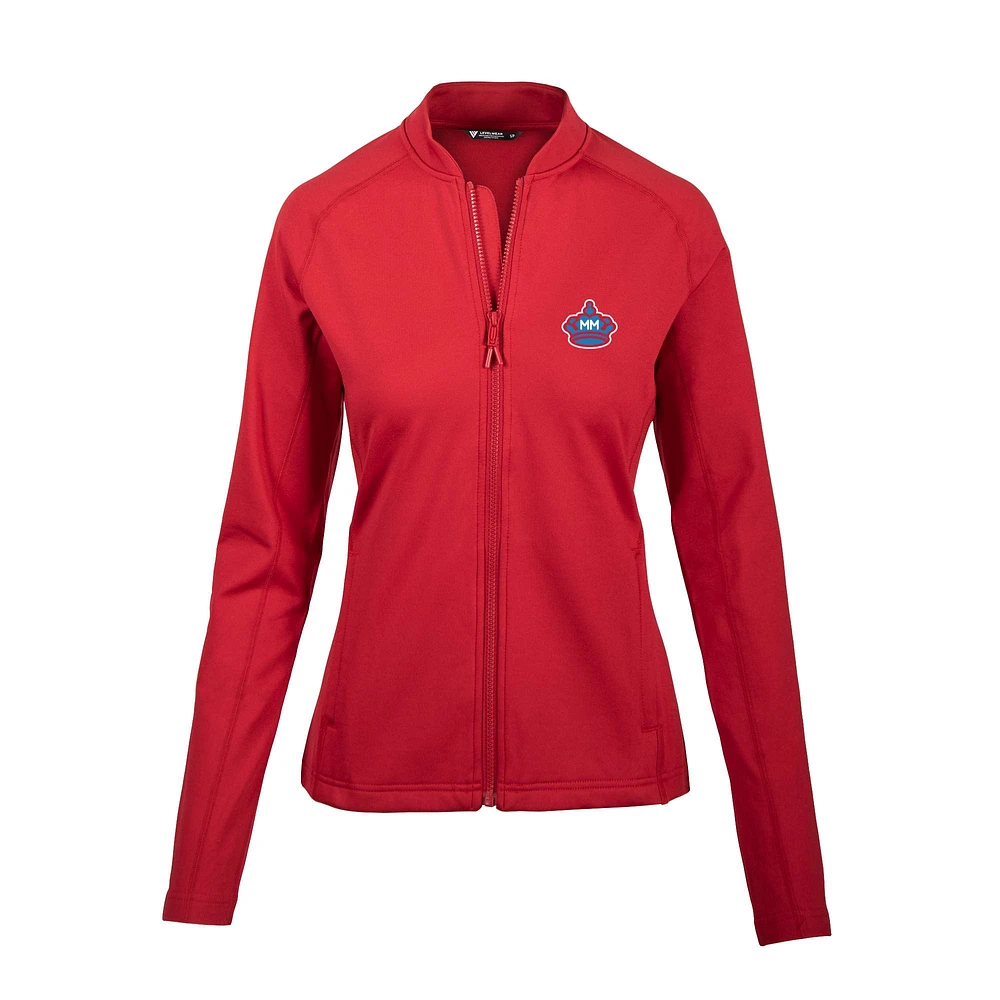 Women's Levelwear Red Miami Marlins City Connect Ezra Insignia Core Full-Zip Jacket