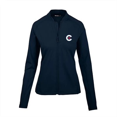 Women's Levelwear Navy Chicago Cubs City Connect Ezra Insignia Core Full-Zip Jacket
