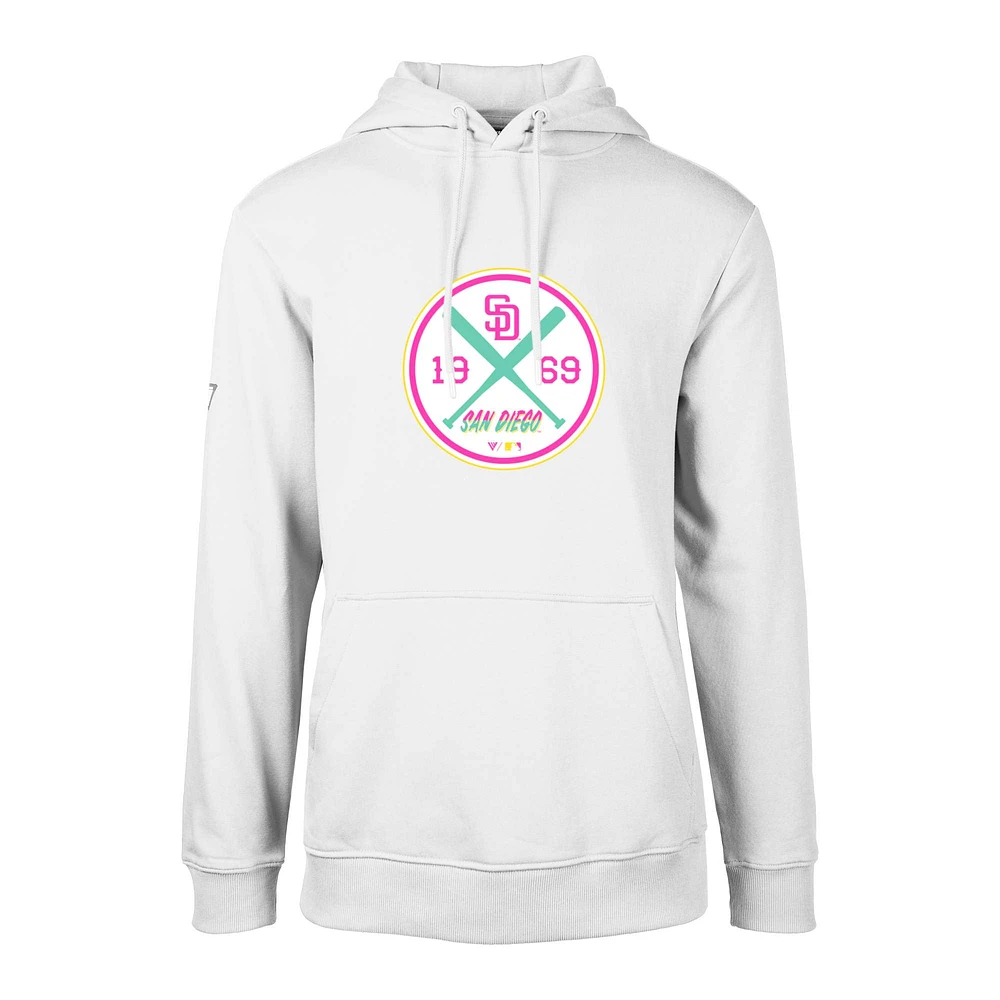 Men's Levelwear White San Diego Padres City Connect Podium Strike Pullover Hoodie