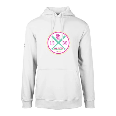 Men's Levelwear White San Diego Padres City Connect Podium Strike Pullover Hoodie