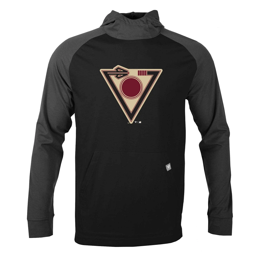 Men's Levelwear Black Arizona Diamondbacks City Connect Uproar Core Logo Pullover Hoodie