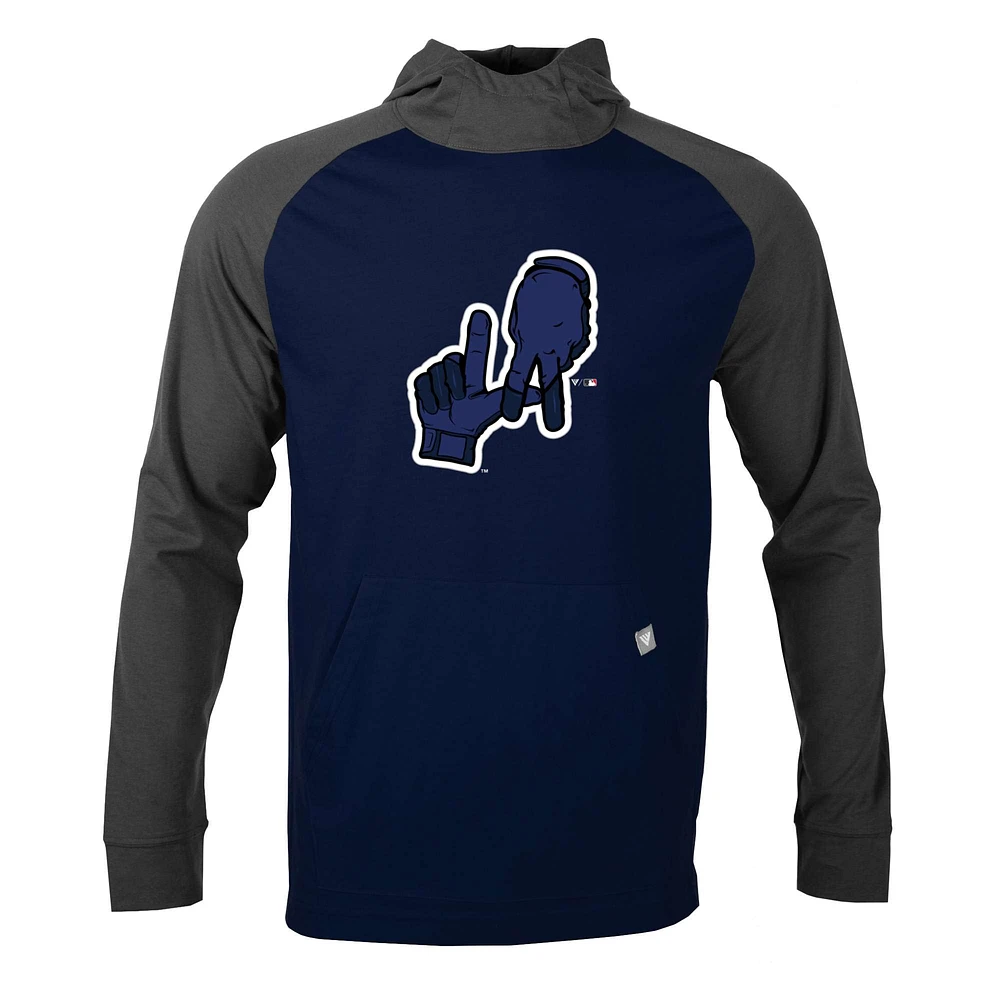 Men's Levelwear Navy Los Angeles Dodgers City Connect Uproar Core Logo Pullover Hoodie