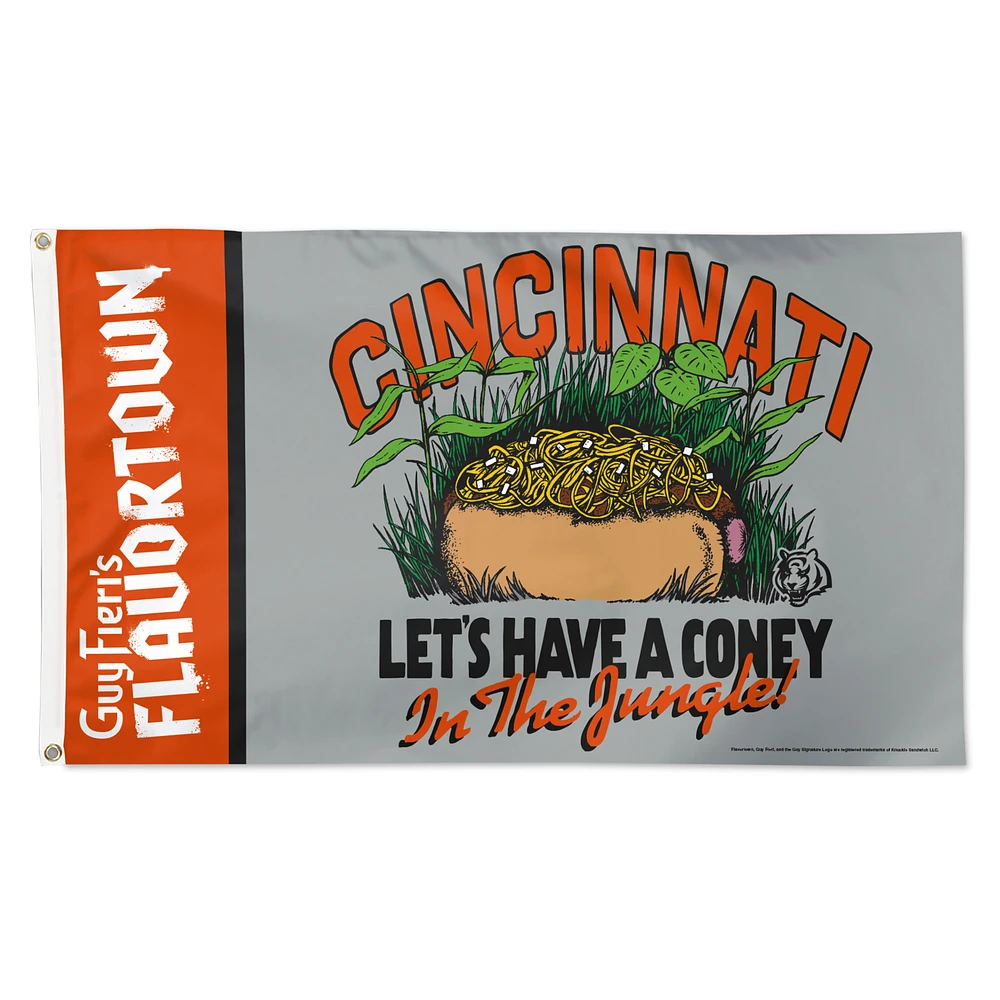 WinCraft Cincinnati Bengals NFL x Guy Fieri’s Flavortown 3' x 5' One-Sided Deluxe Flag