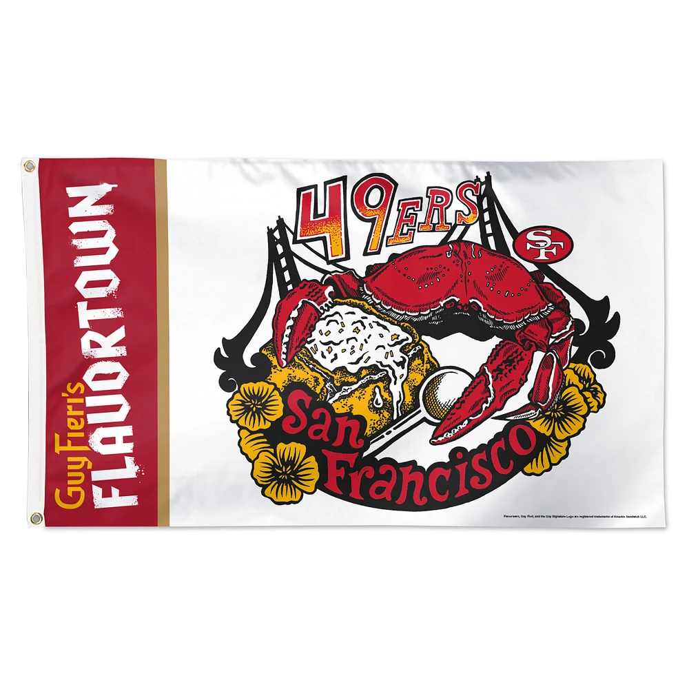 WinCraft San Francisco 49ers NFL x Guy Fieri’s Flavortown 3' x 5' One-Sided Deluxe Flag
