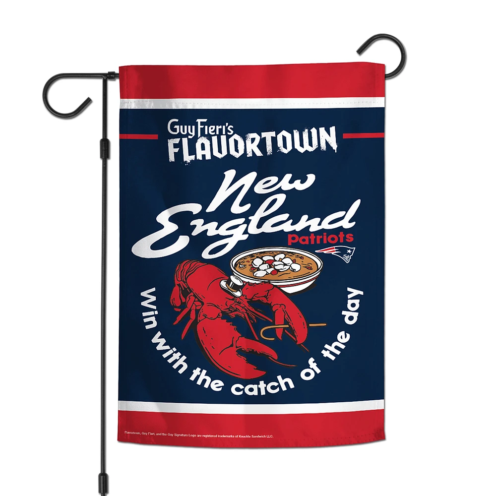 WinCraft New England Patriots NFL x Guy Fieri’s Flavortown 12" x 18" Double-Sided Garden Flag