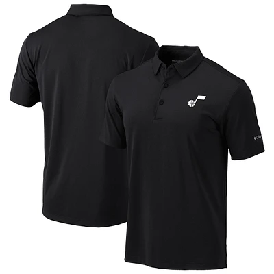 Men's Columbia Black Utah Jazz Omni-Wick Drive Polo