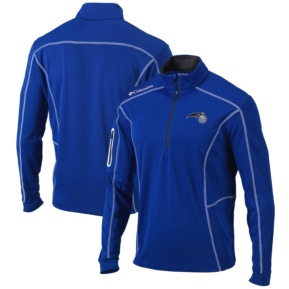 Men's Columbia Blue Orlando Magic Omni-Wick Shotgun Quarter-Zip Pullover Top