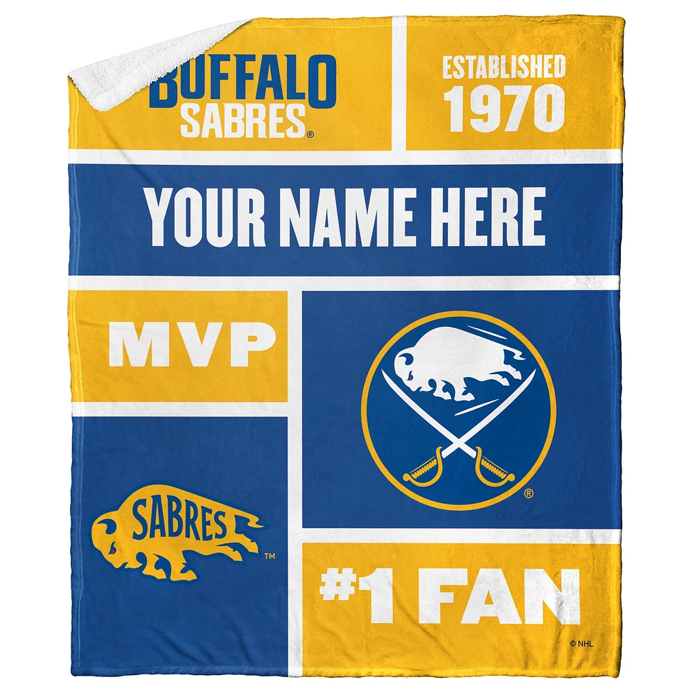 The Northwest Group Buffalo Sabres 50'' x 60'' Personalized Silk Touch Sherpa Throw Blanket