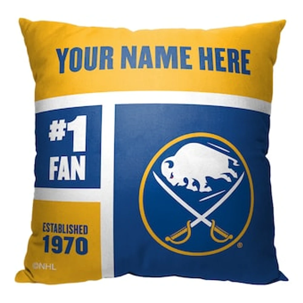 The Northwest Group Buffalo Sabres 18'' x 18'' Personalized Throw Pillow