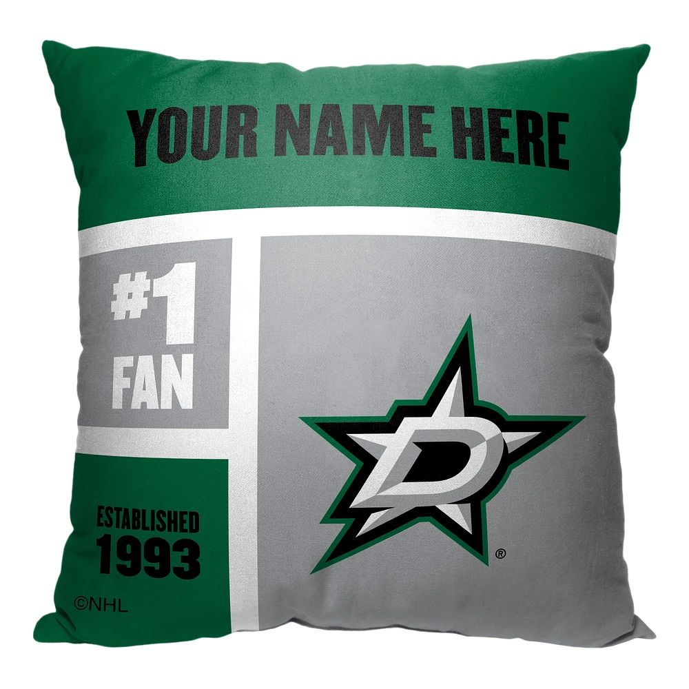 The Northwest Group Dallas Stars 18'' x 18'' Personalized Throw Pillow