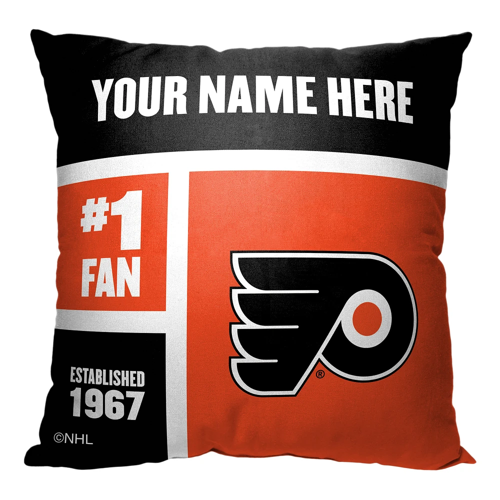 The Northwest Group Philadelphia Flyers 18'' x 18'' Personalized Throw Pillow