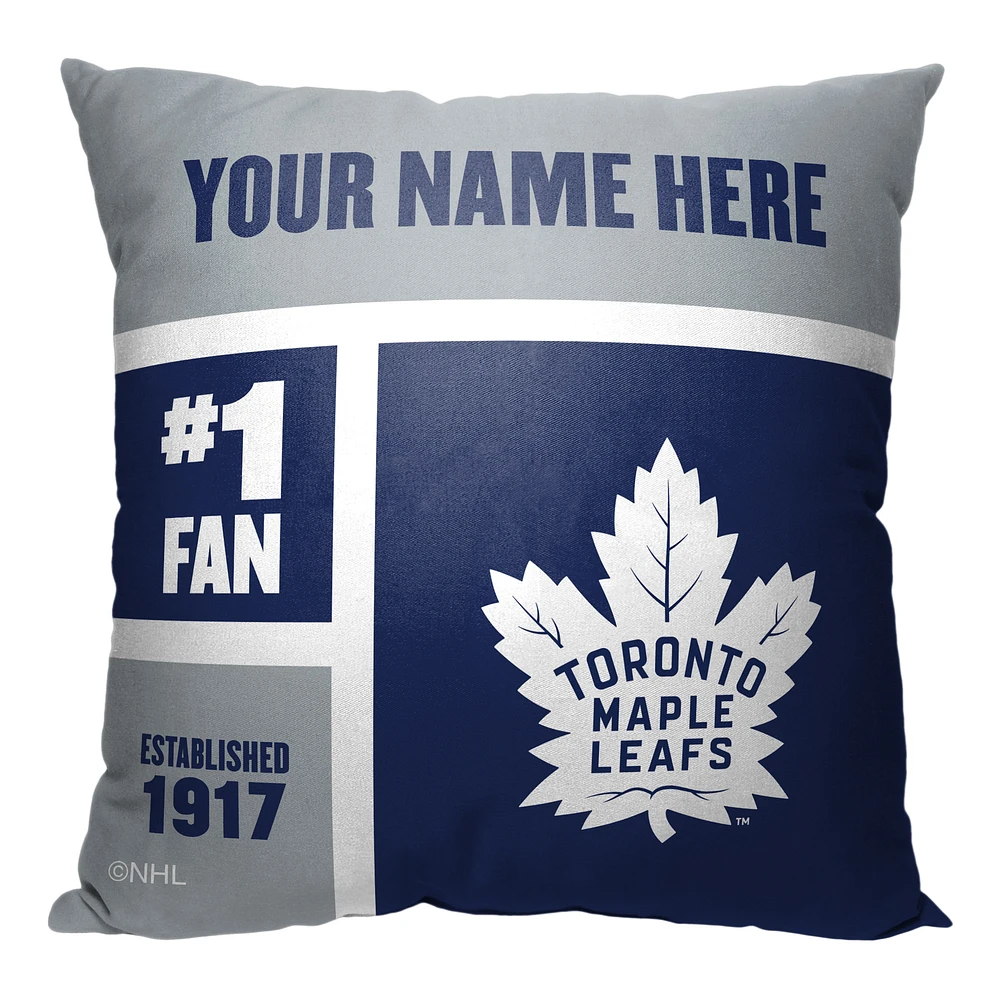 The Northwest Group Toronto Maple Leafs 18'' x 18'' Personalized Throw Pillow