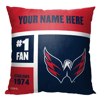 The Northwest Group Washington Capitals 18'' x 18'' Personalized Throw Pillow