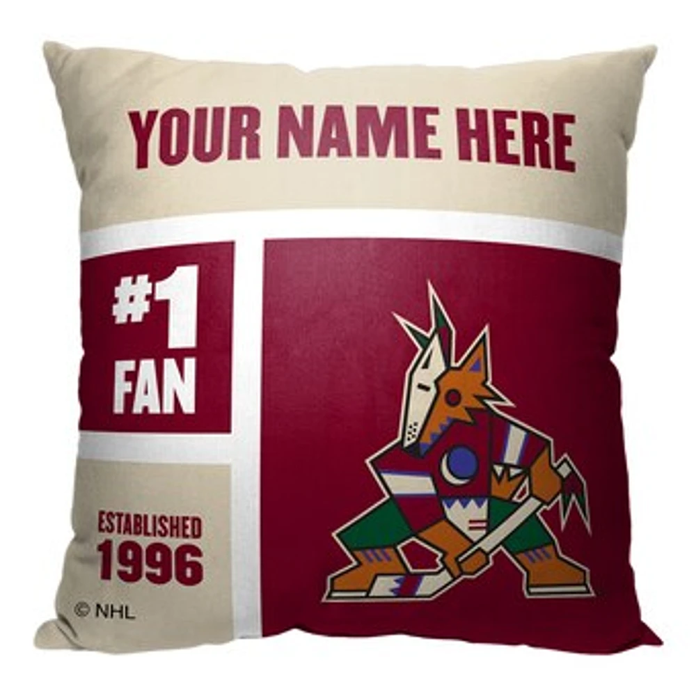 The Northwest Group Arizona Coyotes 18'' x 18'' Personalized Throw Pillow