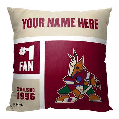 The Northwest Group Arizona Coyotes 18'' x 18'' Personalized Throw Pillow