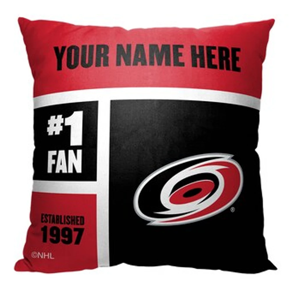 The Northwest Group Carolina Hurricanes 18'' x 18'' Personalized Throw Pillow