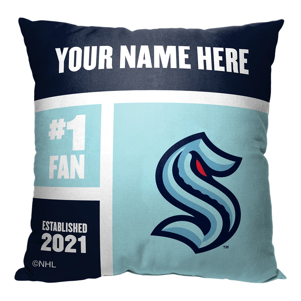 The Northwest Group Seattle Kraken 18'' x 18'' Personalized Throw Pillow