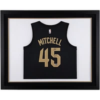 Donovan Mitchell Cleveland Cavaliers Autographed Framed Black Jordan Brand 2022-2023 Statement Swingman Jersey with "Spida" Inscription