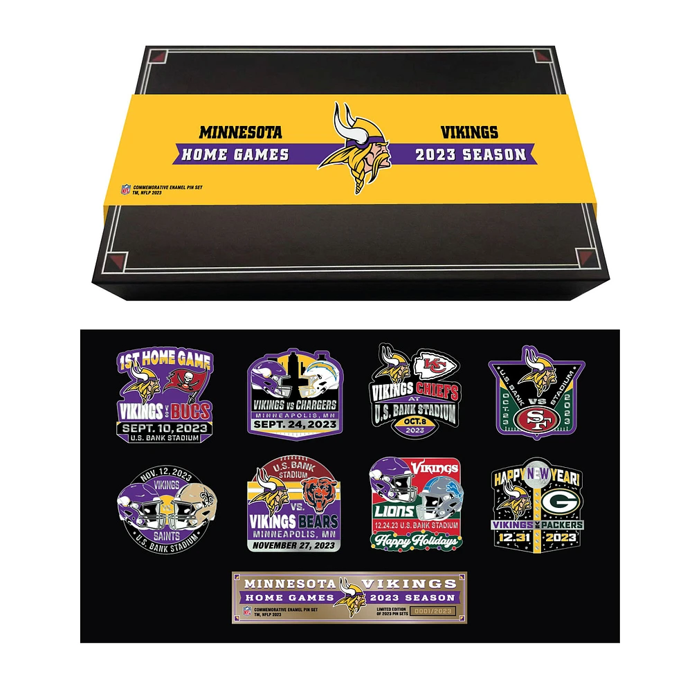 MOJO Minnesota Vikings 2023 Game Day Pin Collector Set
