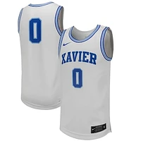 Men's Nike #0 White Xavier Musketeers Replica Basketball Jersey
