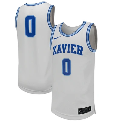 Men's Nike #0 White Xavier Musketeers Replica Basketball Jersey