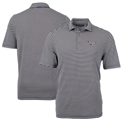 Men's Cutter & Buck Black Philadelphia Eagles Virtue Eco Pique Micro Stripe Recycled Polo