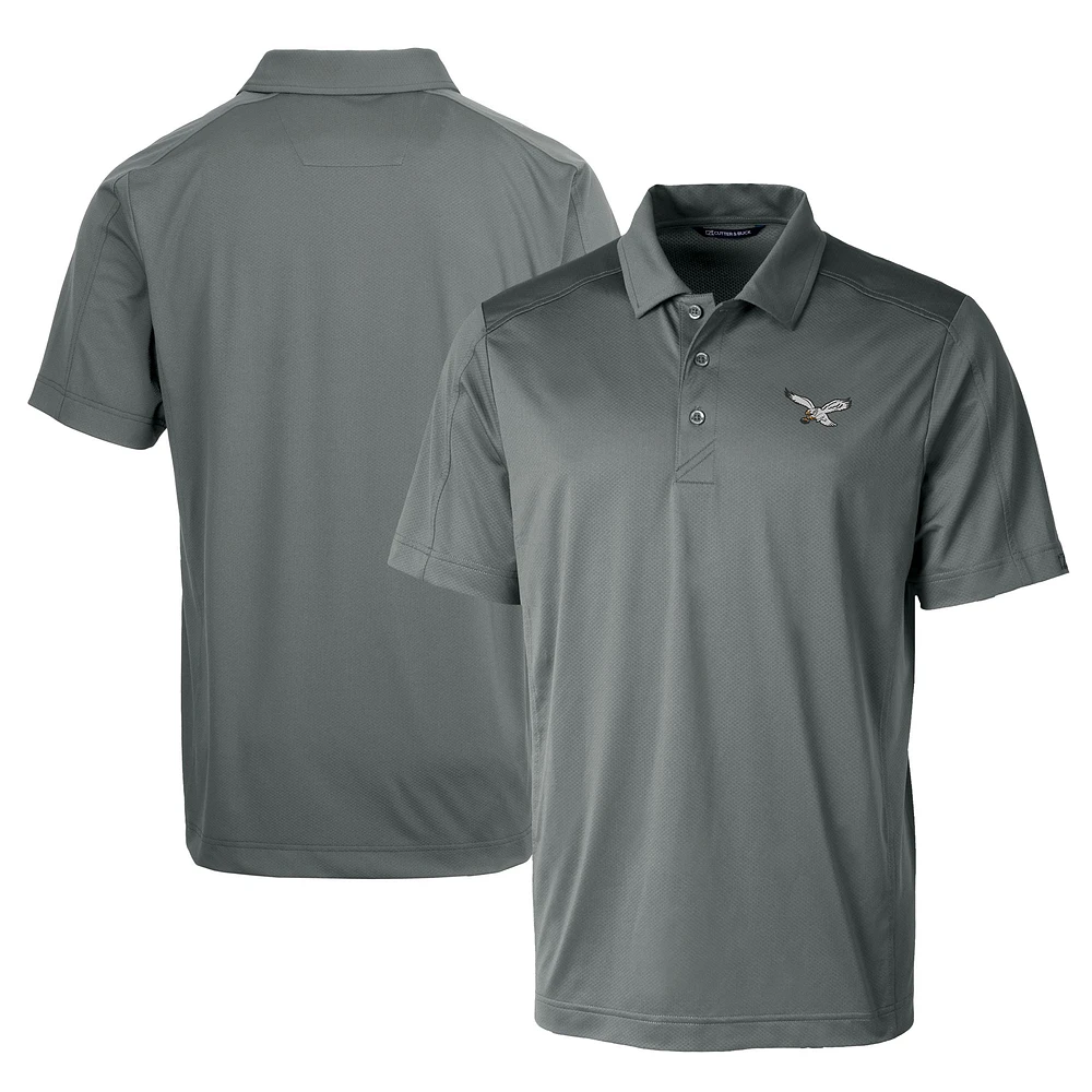 Men's Cutter & Buck Philadelphia Eagles Textured Stretch Short Sleeve Polo