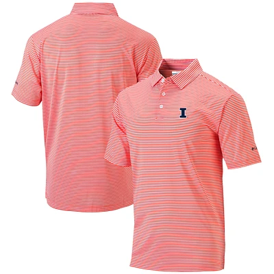 Men's Columbia Orange Illinois Fighting Illini Omni-Wick Club Invite Polo