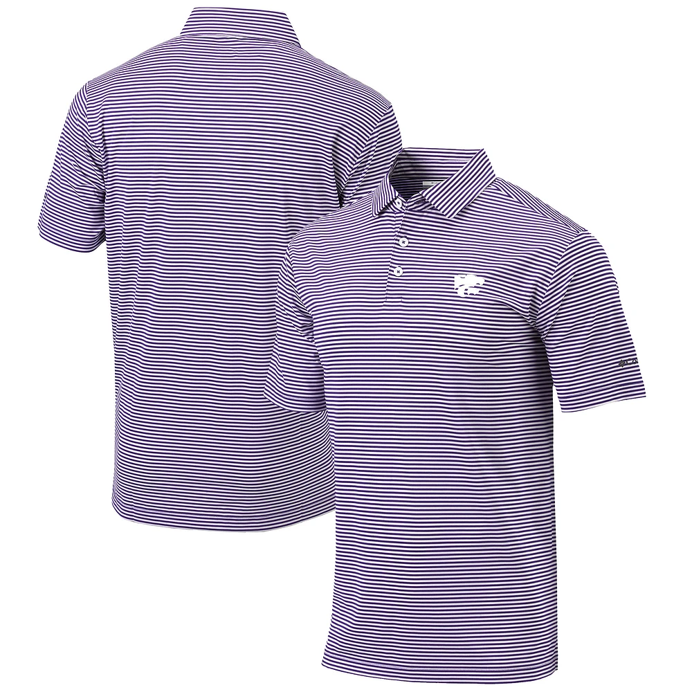 Men's Columbia Purple Kansas State Wildcats Omni-Wick Club Invite Polo