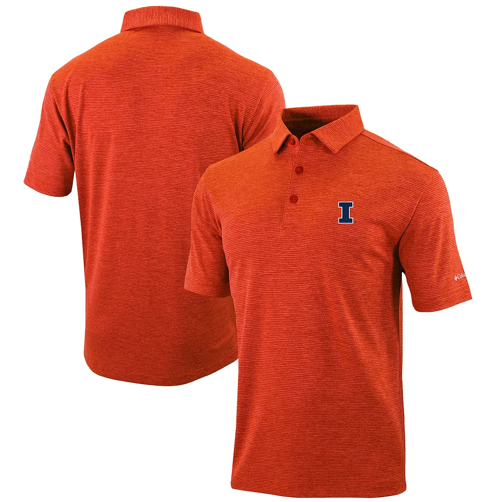 Men's Columbia Orange Illinois Fighting Illini Omni-Wick Set II Polo