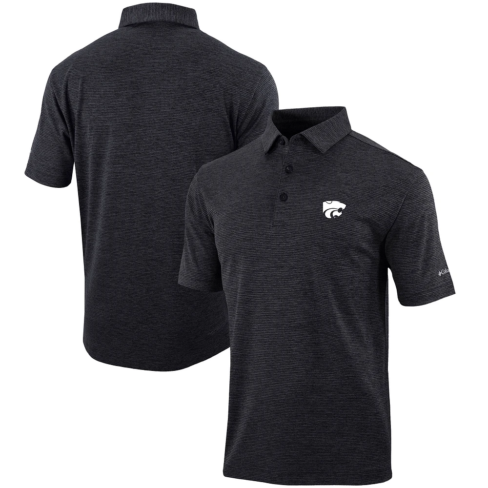 Men's Columbia Black Kansas State Wildcats Omni-Wick Set II Polo