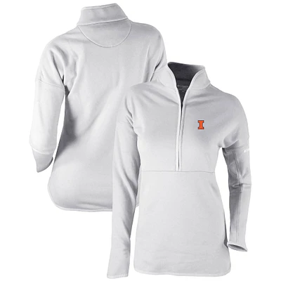 Women's Columbia Gray Illinois Fighting Illini Omni-Wick Go For It Half-Zip Pullover Top