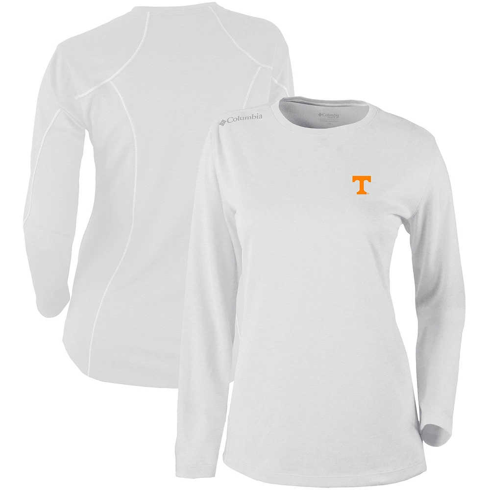 Women's Columbia White Tennessee Volunteers Omni-Wick Shotgun Long Sleeve T-Shirt