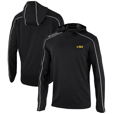 Men's Columbia Black LSU Tigers Omni-Wick Shotgun Pullover Hoodie