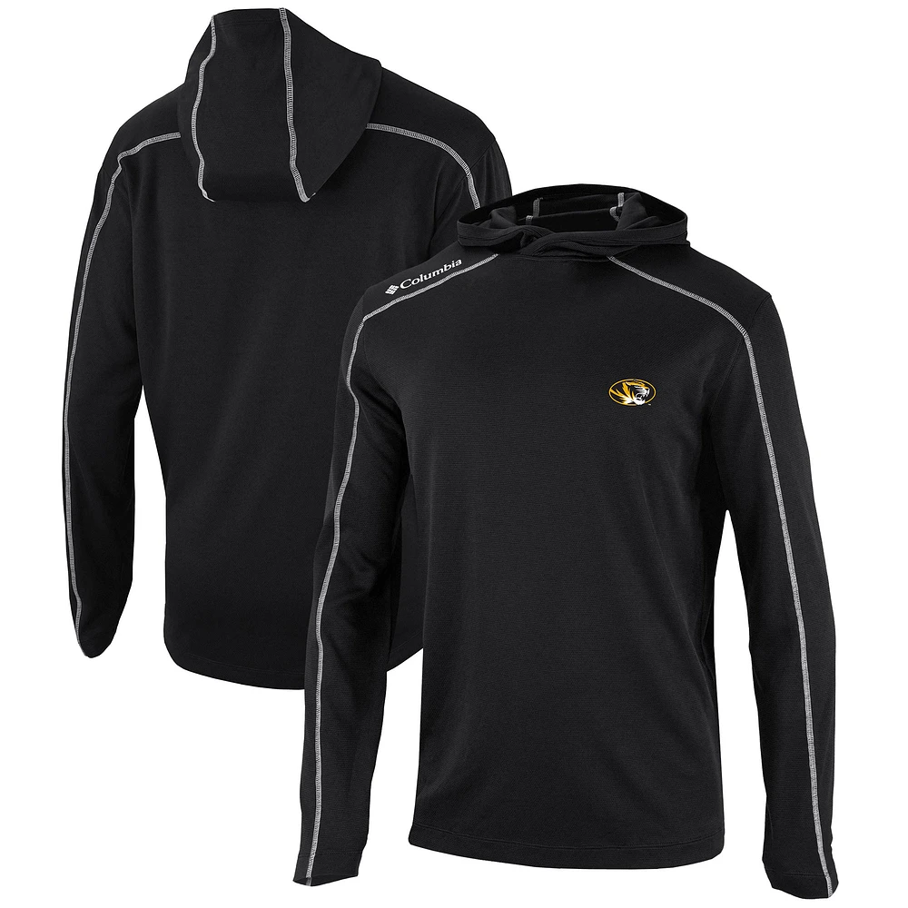 Men's Columbia Black Missouri Tigers Omni-Wick Shotgun Pullover Hoodie