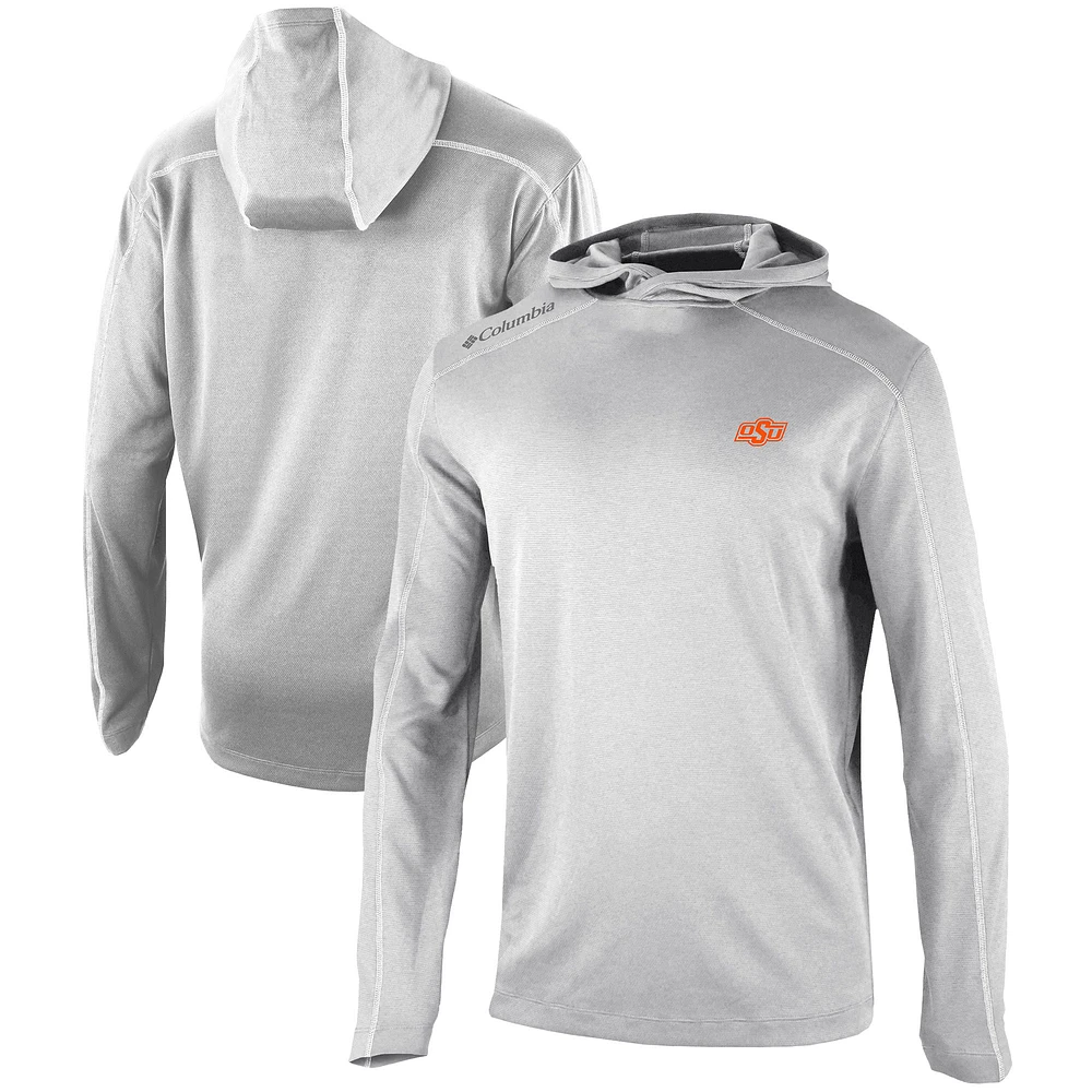 Men's Columbia Gray Oklahoma State Cowboys Omni-Wick Shotgun Pullover Hoodie