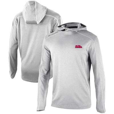 Men's Columbia Gray Ole Miss Rebels Omni-Wick Shotgun Pullover Hoodie