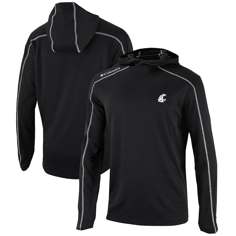 Men's Columbia Black Washington State Cougars Omni-Wick Shotgun Pullover Hoodie
