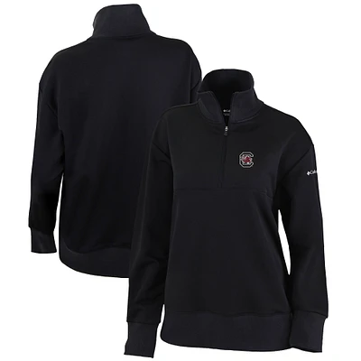 Women's Columbia Black South Carolina Gamecocks Omni-Wick Birchwood Hills Quarter-Zip Pullover Top