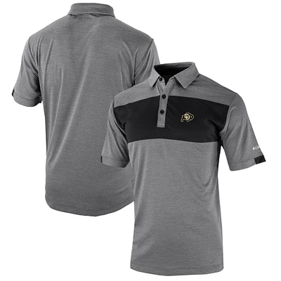 Men's Columbia Black Colorado Buffaloes Omni-Wick Total Control Polo