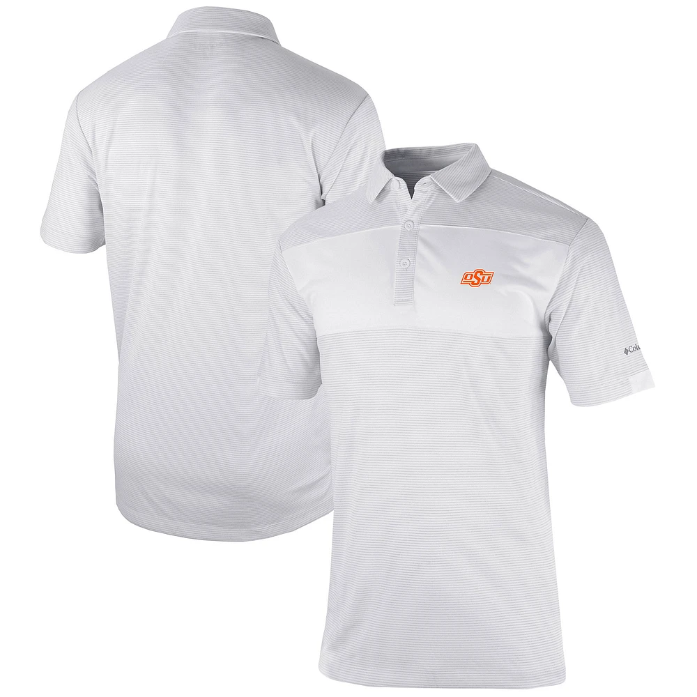 Men's Columbia White Oklahoma State Cowboys Omni-Wick Total Control Polo