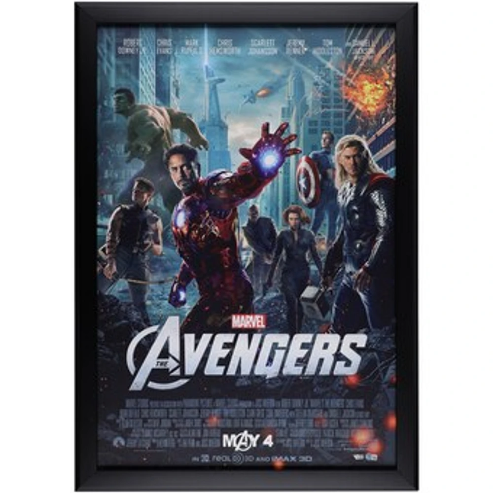 Chris Evans Captain America Autographed Framed 30" x 42" Avengers Movie Poster