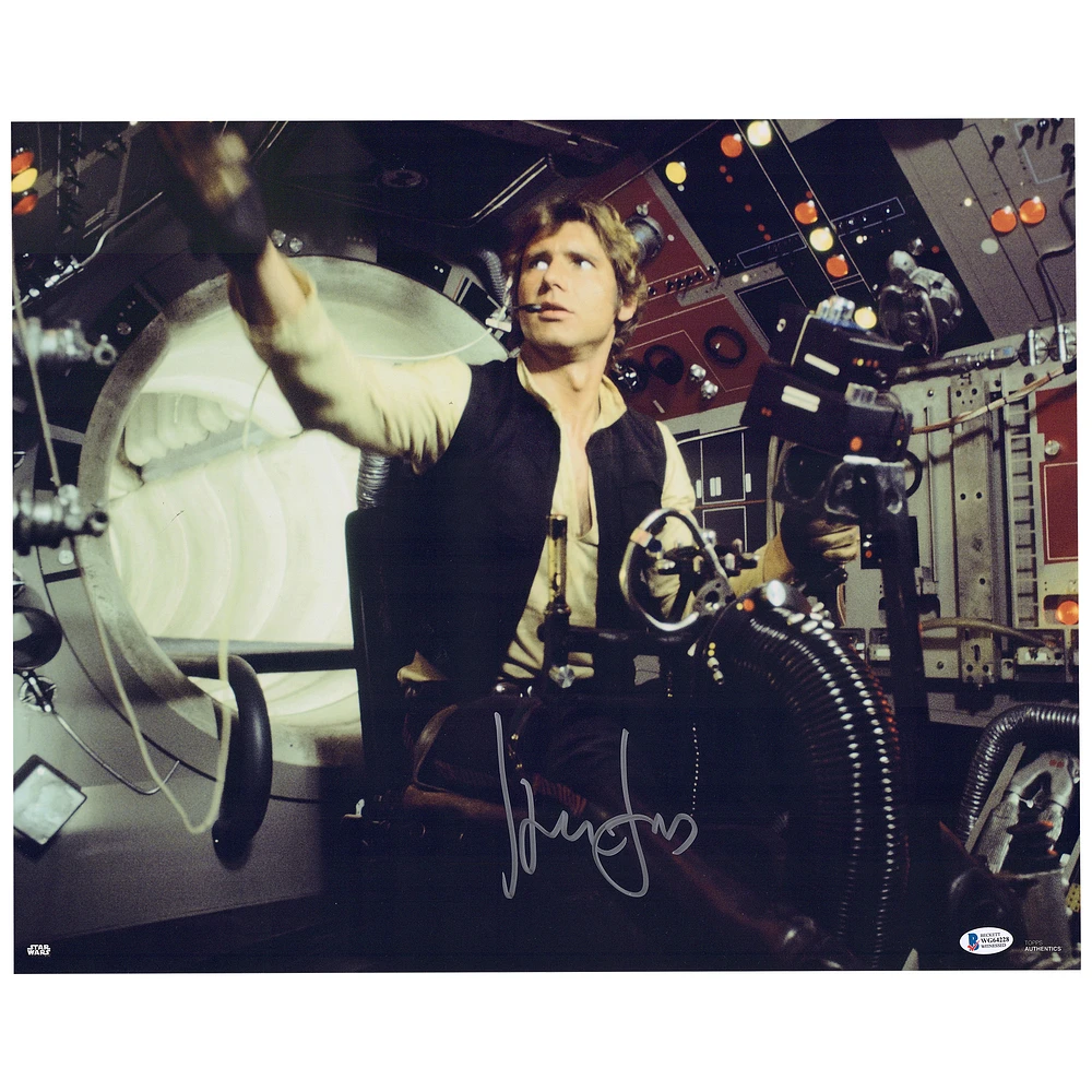 Harrison Ford A New Hope Autographed 16" x 20" Han Solo In Millennium Falcon Photograph