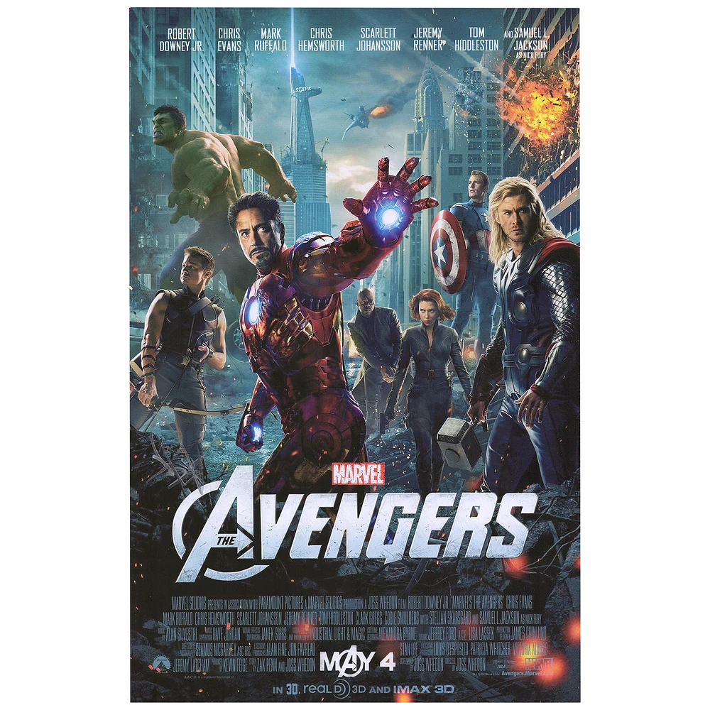 Jeremy Renner The Avengers Autographed 11" x 17" Movie Poster