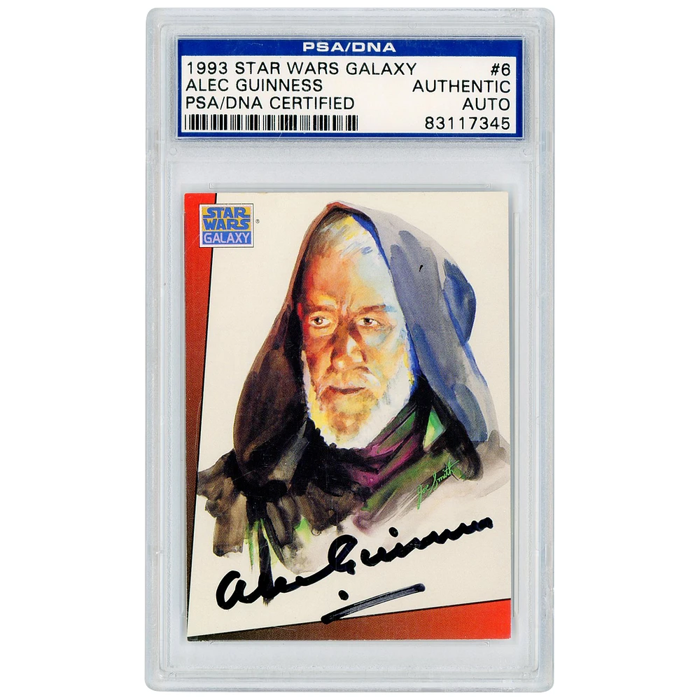 Alec Guinness Star Wars Autographed 1993 Topps Galaxy #6 PSA Authenticated Card