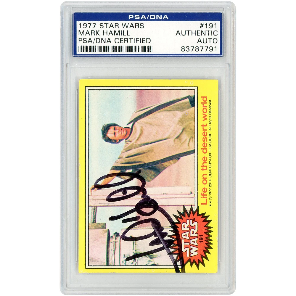 Mark Hamill Autographed 1977 Topps Star Wars Luke Skywalker #191 PSA Authenticated Card