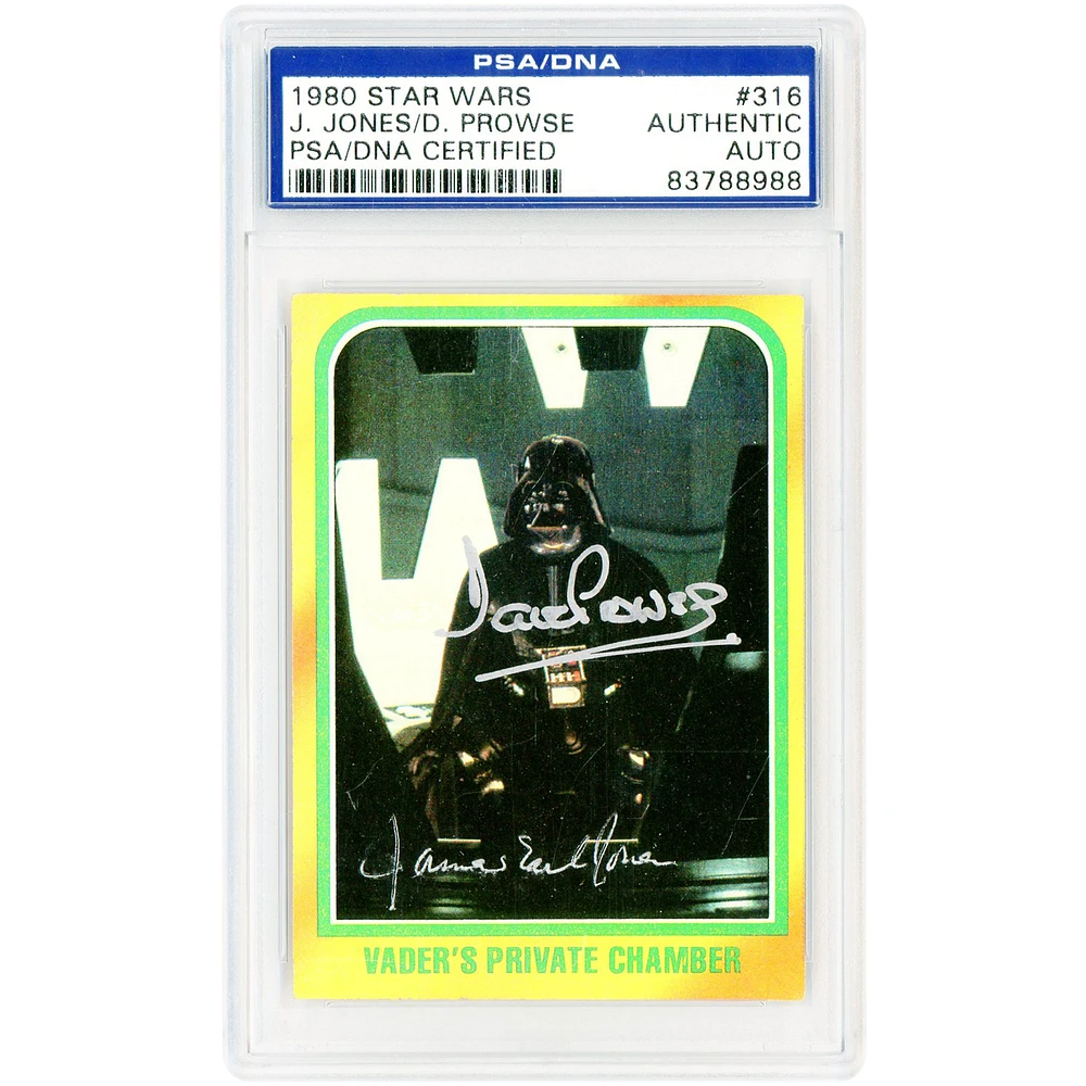 David Prowse and James Earl Jones Star Wars Autographed 1980 Topps The Empire Strikes Back #316 PSA Authenticated Card